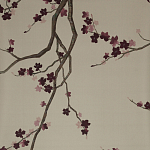 Обои ручная роспись Cherry Tree Special Colourway on Icefield dyed silk варинант исполнения - 1 | Loft Concept в Воронеже