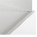 Стеллаж книжный белый с 3-мя открытыми полками и дверкой Strict Lines варинант исполнения - 3 | Loft Concept в Воронеже