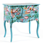 Комод с росписью Розовый фламинго L.XV CHEST OF DRAWERS Flowers with Flamingo варинант исполнения - 1 | Loft Concept в Воронеже