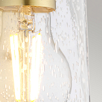 Бра цвета латунь с прозрачным цилиндрическим плафоном из пузырчатого стекла Kichler варинант исполнения - 4 | Loft Concept в Воронеже