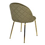 Стул велюровый хаки на золотистых металлических ножках Vendramin Chair варинант исполнения - 3 | Loft Concept в Воронеже