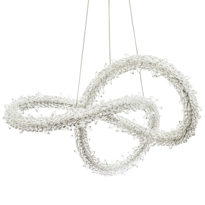 Фигурная люстра с хрустальным декором Gilbertine Crystal Curly Ring Chandelier Латунь Прозрачный Фигурная люстра с хрустальным декором Gilbertine Crystal Curly Ring Chandelier Латунь Прозрачный в Воронеже | Loft Concept