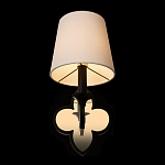 Бра с белым текстильным абажуром и декоративным основанием в виде четырехлистника с зеркальной вставкой Vitorino варинант исполнения - 11 | Loft Concept в Воронеже