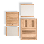 Дизайнерский кофейный стол из дерева с керамической столешницей уличный SWAY Coffee Table варинант исполнения - 2 | Loft Concept в Воронеже