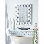 Прямоугольное зеркало с инкрустацией раковинами устриц Mother оf Pearl Facets варинант исполнения - 5 | Loft Concept в Воронеже