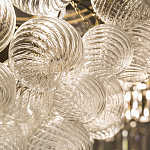 Люстра подвесная с рифлёными стеклянными шарами в форме воздушного облака Berries Chandelier варинант исполнения - 5 | Loft Concept в Воронеже