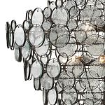 Люстра с каскадом из круглых прозрачных декоративных элементов Harmony of Light варинант исполнения - 1 | Loft Concept в Воронеже