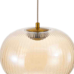 Подвесной светильник с янтарным рифленым стеклянным плафоном Ferm Living варинант исполнения - 4 | Loft Concept в Воронеже