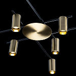 Потолочный светильник с 10-ю цилиндрическими плафонами цвета латунь TRIBES CHANDELIER варинант исполнения - 3 | Loft Concept в Воронеже