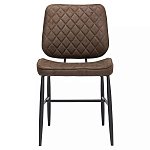 Стул с темно-коричневой обивкой из экокожи Benderson варинант исполнения - 1 | Loft Concept в Воронеже