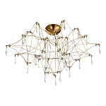 Потолочный светильник с тонкой металлической конструкцией цвета золото Quasar варинант исполнения - 2 | Loft Concept в Воронеже