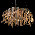 Люстра круглая подвесная с металлическими дугами и длинными цепочками 80 см Atlantis Chain варинант исполнения - 8 | Loft Concept в Воронеже