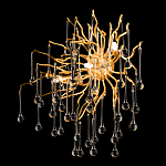 Бра с лучеобразным основанием и подвесками из прозрачного стекла в виде длинных капель Droplet Chandelier варинант исполнения - 6 | Loft Concept в Воронеже