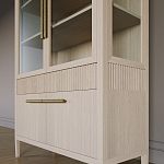 Витрина Primo со стеклянными фасадами и буфетом шпон Светлый дуб варинант исполнения - 6 | Loft Concept в Воронеже