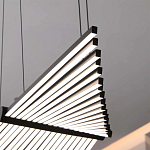 Люстра в виде распахнутых крыльев из тонких металлических планок Flight of Freedom варинант исполнения - 10 | Loft Concept в Воронеже