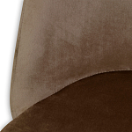 Барный стул со спинкой на 4-х деревянных ножках Коричневый Велюр Vendramin Chair  варинант исполнения - 3 | Loft Concept в Воронеже