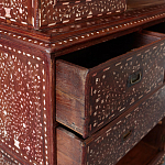 Буфет из массива тика инкрустированный костью Wooden Bone Inlay Mirror Cupboard варинант исполнения - 2 | Loft Concept в Воронеже