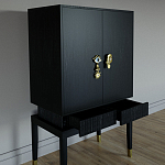 Кабинетный шкаф Elsa Dreams Black с 2-мя ящиками варинант исполнения - 2 | Loft Concept в Воронеже