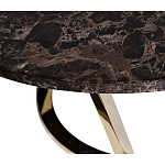 Стол журнальный коричневый на золотом основании Symphony of the Earth варинант исполнения - 1 | Loft Concept в Воронеже