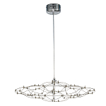 Люстра подвесная с тонкой металлической конструкцией цвета хром Quasar варинант исполнения - 1 | Loft Concept в Воронеже