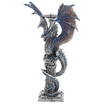 Подсвечник в виде Дракона Grey Blue Dragon Candlestick варинант исполнения - 3 | Loft Concept в Воронеже