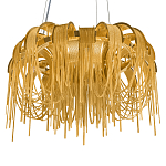 Люстра подвесная круглая с изогнутыми металлическими дугами и ниспадающими цепочками 65 см Atlantis Chain варинант исполнения - 7 | Loft Concept в Воронеже