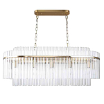 Люстра подвесная овальная со стеклянными трубками Nembus варинант исполнения - 1 | Loft Concept в Воронеже