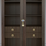 Дизайнерский шкаф витрина Elsa Dreams Walnut с 4-мя ящиками варинант исполнения - 2 | Loft Concept в Воронеже