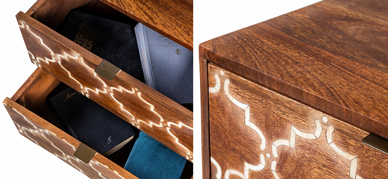 Тумба из натурального дерева Bone Inlay Тумба из натурального дерева Bone Inlay - Loft-Concept в Воронеже
