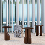 Приставной столик из массива дерева Walnut варинант исполнения - 12 | Loft Concept в Воронеже