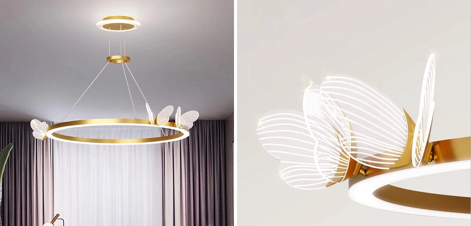 Подвесной светильник с бабочками Butterfly Ring F Подвесной светильник с бабочками Butterfly Ring F - Loft-Concept в Воронеже
