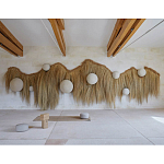 Большая дизайнерская Инсталляция из соломы RAFFIA Installation  варинант исполнения - 3 | Loft Concept в Воронеже