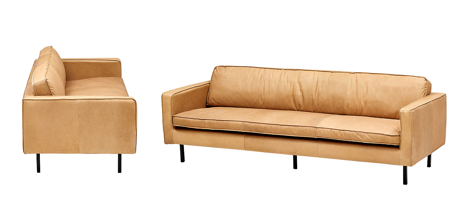 Диван кожаный Adrian Beige Leather Sofa Диван кожаный Adrian Beige Leather Sofa - Loft-Concept в Воронеже