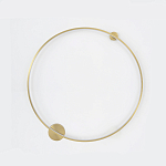 Бра светодиодное круглой формы с рамкой цвета латунь Ring Horizontal варинант исполнения - 1 | Loft Concept в Воронеже