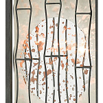 Бра с круглой зеркальной вставкой с эффектом ржавчины Stunning Radiance варинант исполнения - 1 | Loft Concept в Воронеже