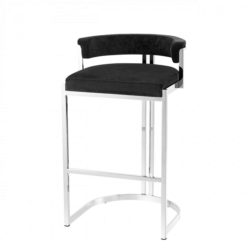 Полубарный стул Eichholtz Counter Stool Dante Черный Нержавеющая сталь в Воронеже | Loft Concept 
