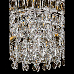 Круглая люстра с хрустальными подвесками на серебряном каркасе Gorgeous Crystal Light варинант исполнения - 7 | Loft Concept в Воронеже