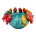 Декоративное дизайнерское блюдо разноцветные попугаи  варинант исполнения - 1 | Loft Concept в Воронеже