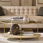 Кофейный стол круглый с полкой на 3-х ножках Round Textured Coffee Table варинант исполнения - 1 | Loft Concept в Воронеже