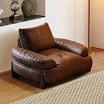 Кресло кожаное с деревянным каркасом Medieval Furniture варинант исполнения - 1 | Loft Concept в Воронеже