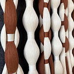 Дизайнерский Декор на стену с кисточками из хлопковых нитей wall panel Thread brushes варинант исполнения - 3 | Loft Concept в Воронеже