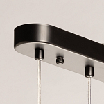 Люстра с 3-мя плафонами волнообразной формы цвета янтарь и 2-мя прозрачными шарообразными плафонами Lucid Rain  варинант исполнения - 10 | Loft Concept в Воронеже