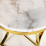 Кофейный столик на подстолье золотого цвета Noelle варинант исполнения - 4 | Loft Concept в Воронеже
