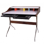 Письменный стол с 2-мя чёрными выдвижными ящиками и нишей с цветными разделителями Ballan варинант исполнения - 3 | Loft Concept в Воронеже