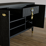 Комод-буфет Elsa Dreams Black с открытыми полками   варинант исполнения - 1 | Loft Concept в Воронеже