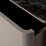 Тумба под телевизор с мраморной столешницей Presentability варинант исполнения - 4 | Loft Concept в Воронеже