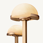 Люстрас 3-мя мраморными плафонами в форме купола Light Warm Light варинант исполнения - 4 | Loft Concept в Воронеже