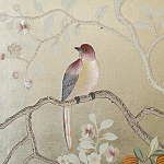 Обои ручная роспись Temple Newsam White Gold gilded silk варинант исполнения - 5 | Loft Concept в Воронеже