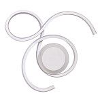 Бра белого цвета с изогнутыми световыми линиями и круглым основанием Luke Lampco Tracer Lamp варинант исполнения - 1 | Loft Concept в Воронеже