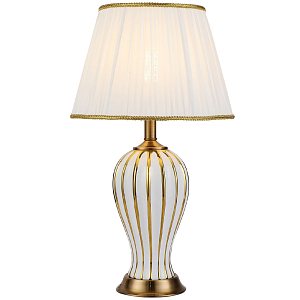 Настольная лампа с абажуром Celestina White Gold Lampshade Table Lamp
